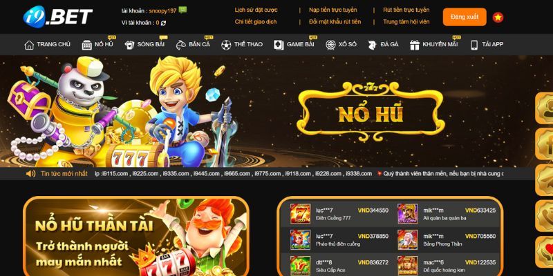 Ưu điểm chơi nổ hũ tại I9BET